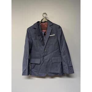 Boys Navy 4-Piece Suit Set Jacket Vest Pants Tie Size 12 Youth Formal